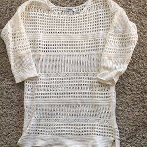 Crocheted tunic sweater